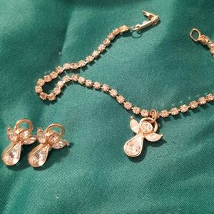 Bracelet and Pierced Earring Set